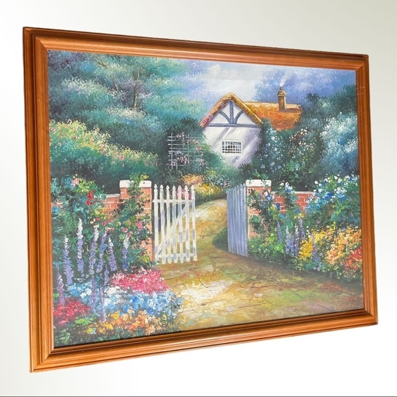 Landscape Nature Cottage Original Painting